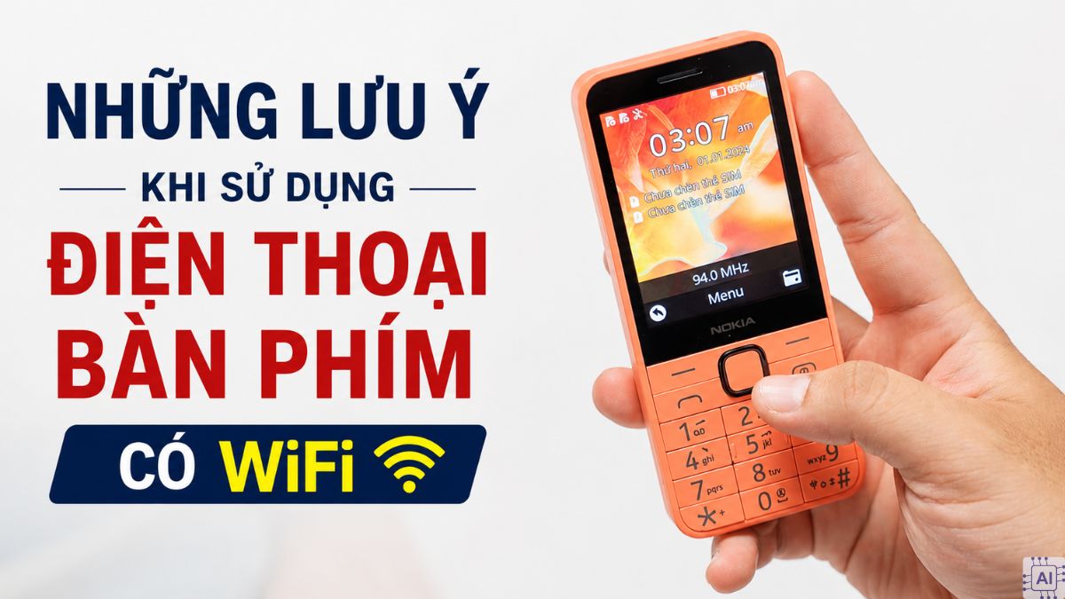 Lưu ý khi dùng điện thoại bàn phím có Wifi 4G
