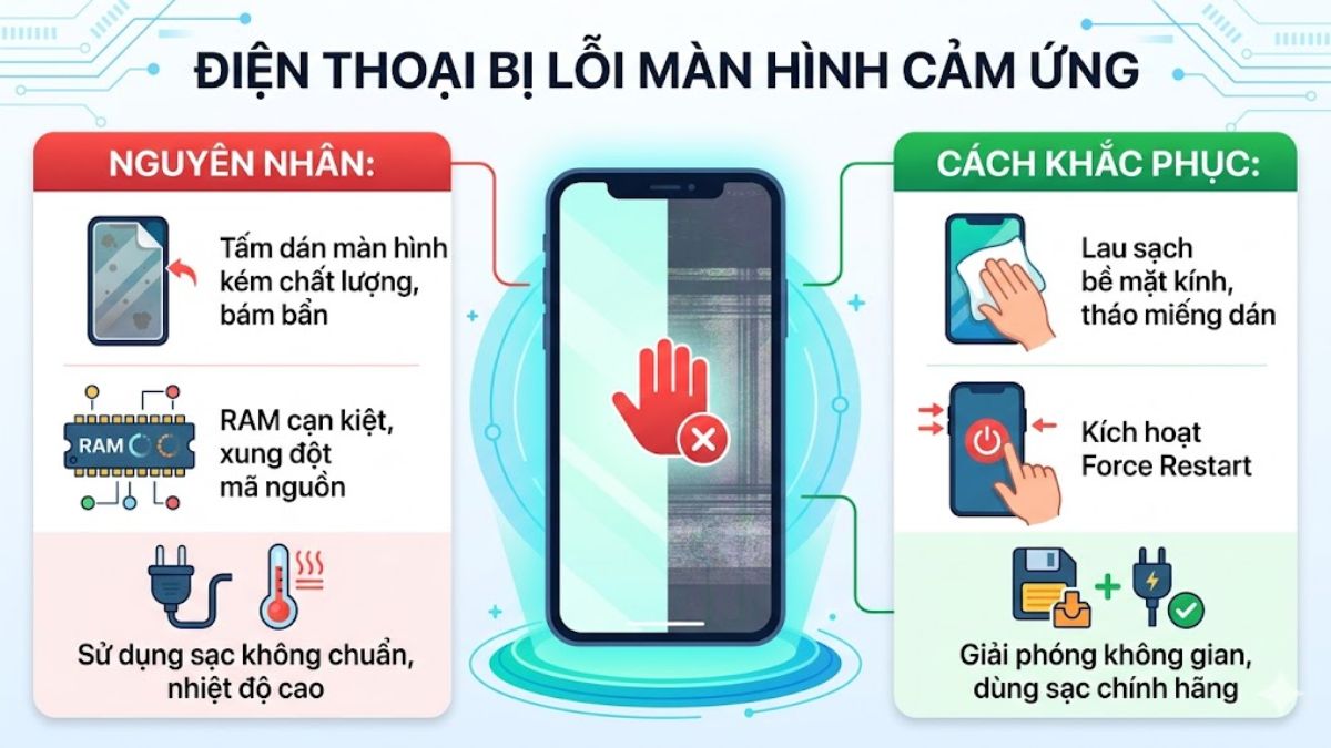 Điện thoại bị lỗi cảm ứng