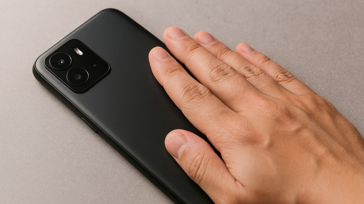 Sửa lỗi điện thoại OPPO bị nhiễu màn hình - Vỗ nhẹ mặt lưng máy