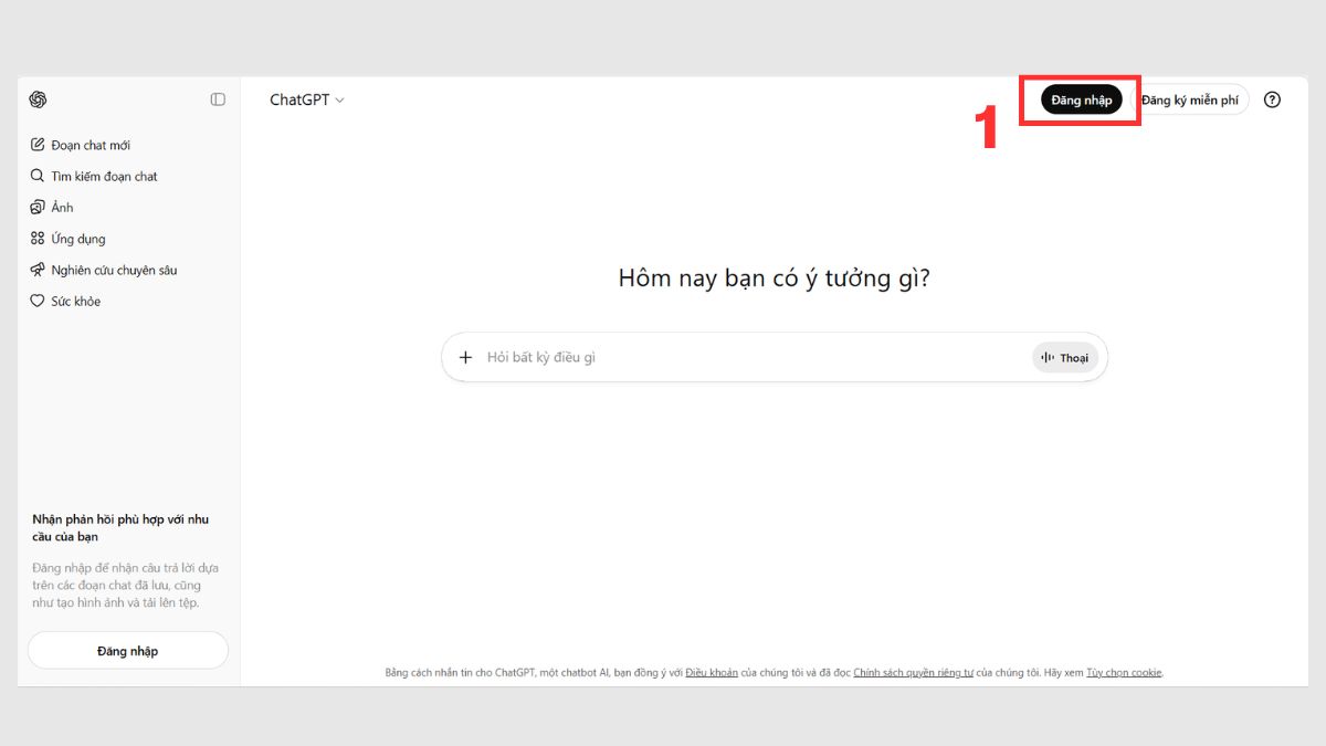 Cách đổi mật khẩu ChatGPT bước 1