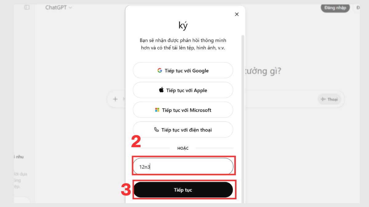 Cách đổi mật khẩu ChatGPT bước 2