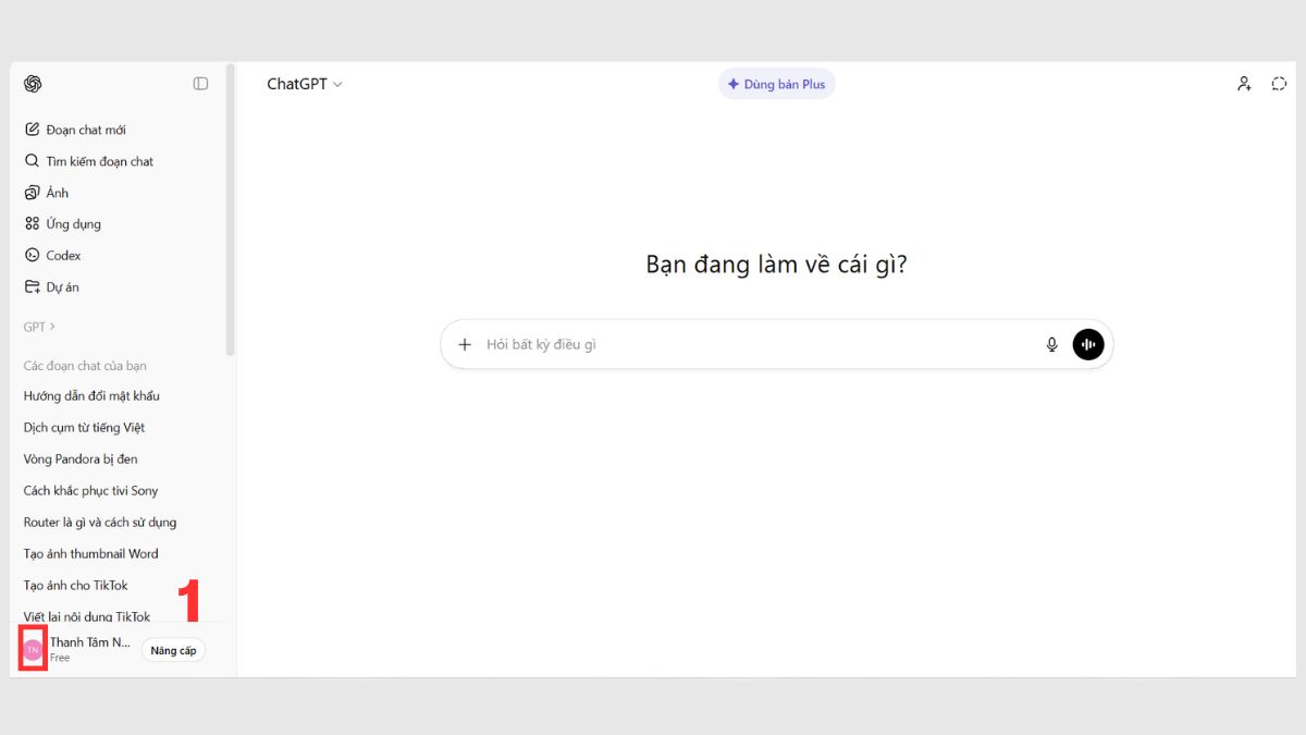Đổi mật khẩu ChatGPT và xác thực 2 yếu tố bước 1