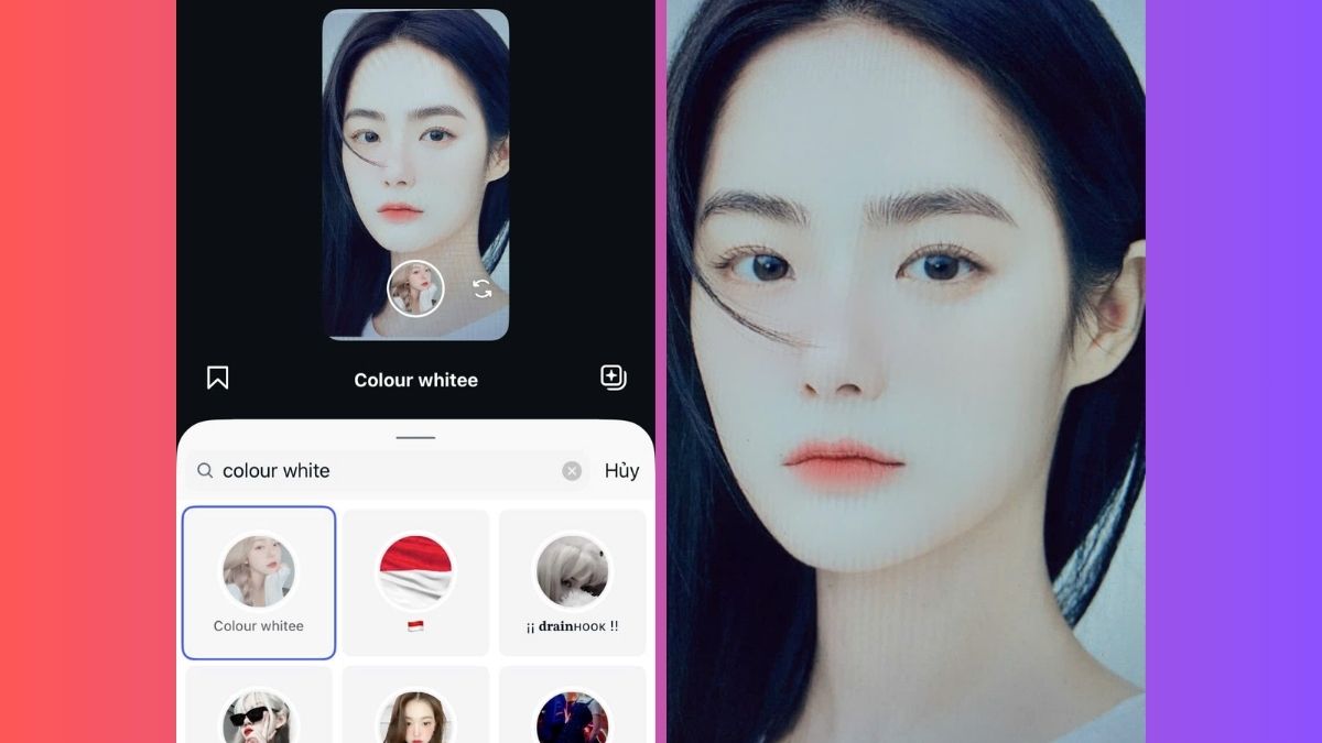 Filter đẹp trên Instagram có son nhẹ nhàng 