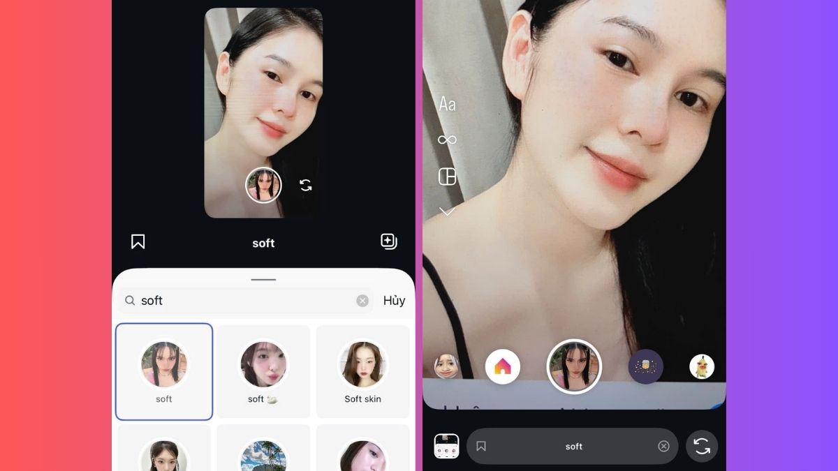 Filter đẹp trên Instagram có son nhẹ nhàng