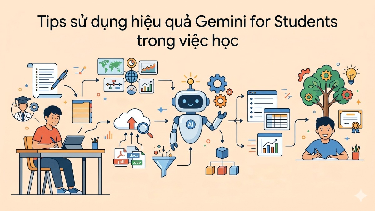 Tips sử dụng Gemini for Students