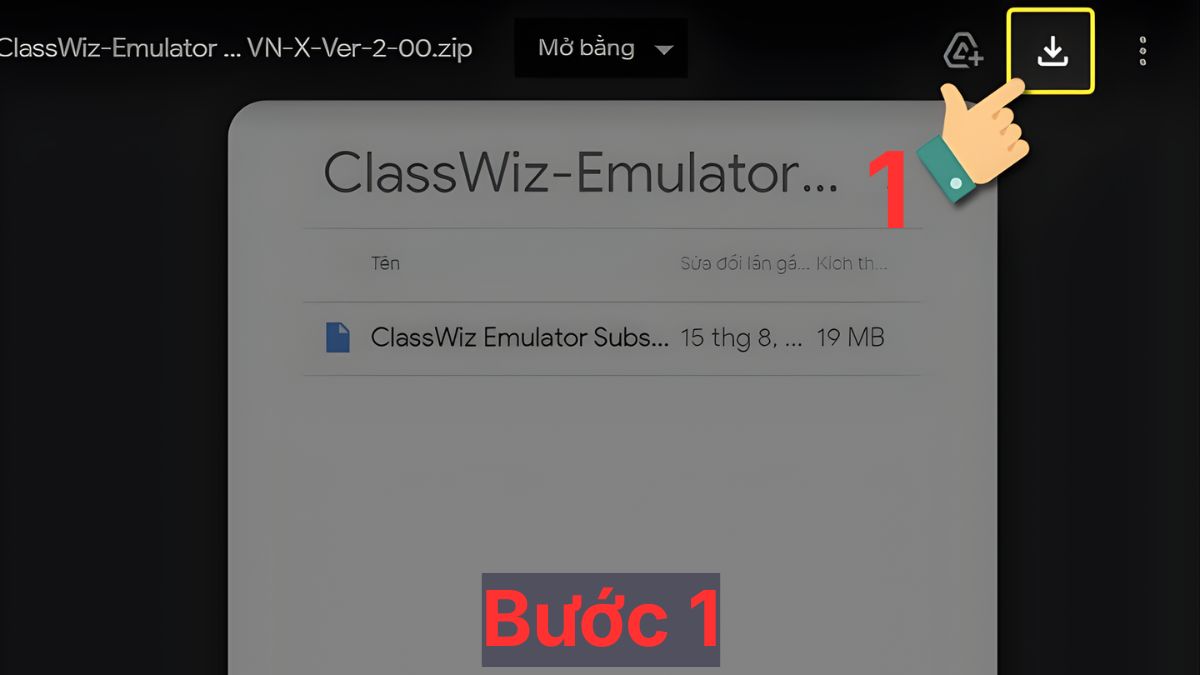 Tải xuống phần mềm giả lập Casio 580 online bước 1