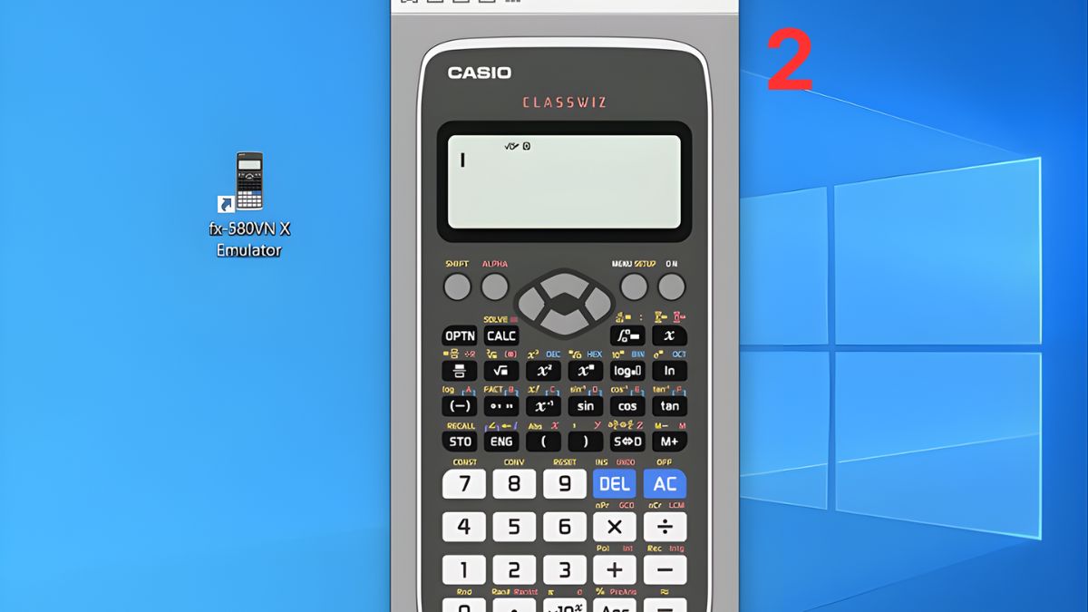 Cách sử dụng giả lập Casio 580 online bước 2
