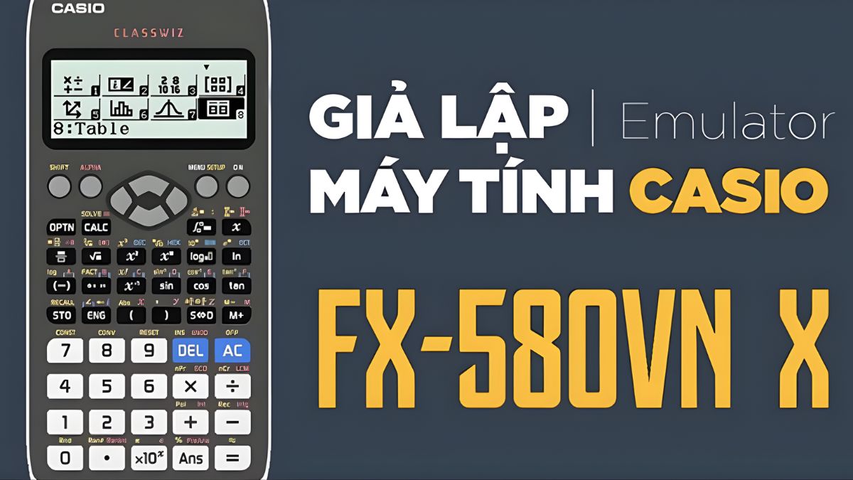 Phép tính cơ bản trên giả lập Casio 580 online