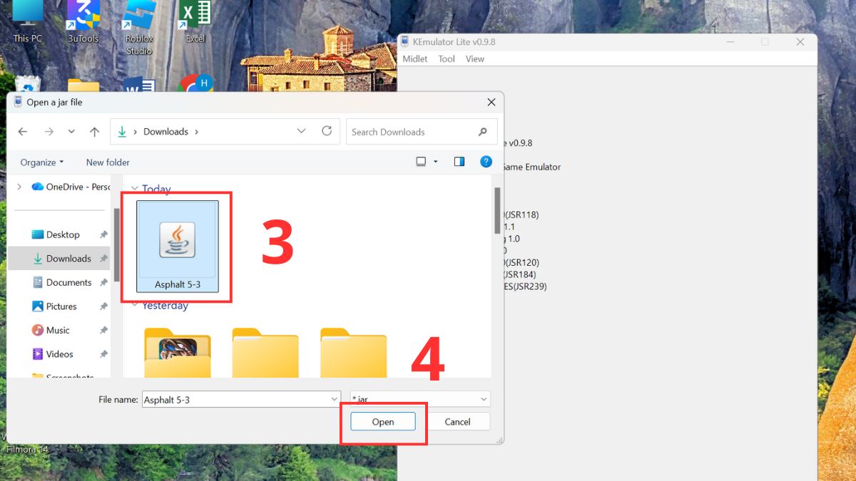 Sử dụng phần mềm giả lập Java trên PC - KEmulator bước 3, 4
