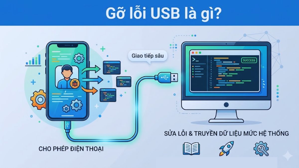 Gỡ lỗi USB là một chế độ của điện thoại