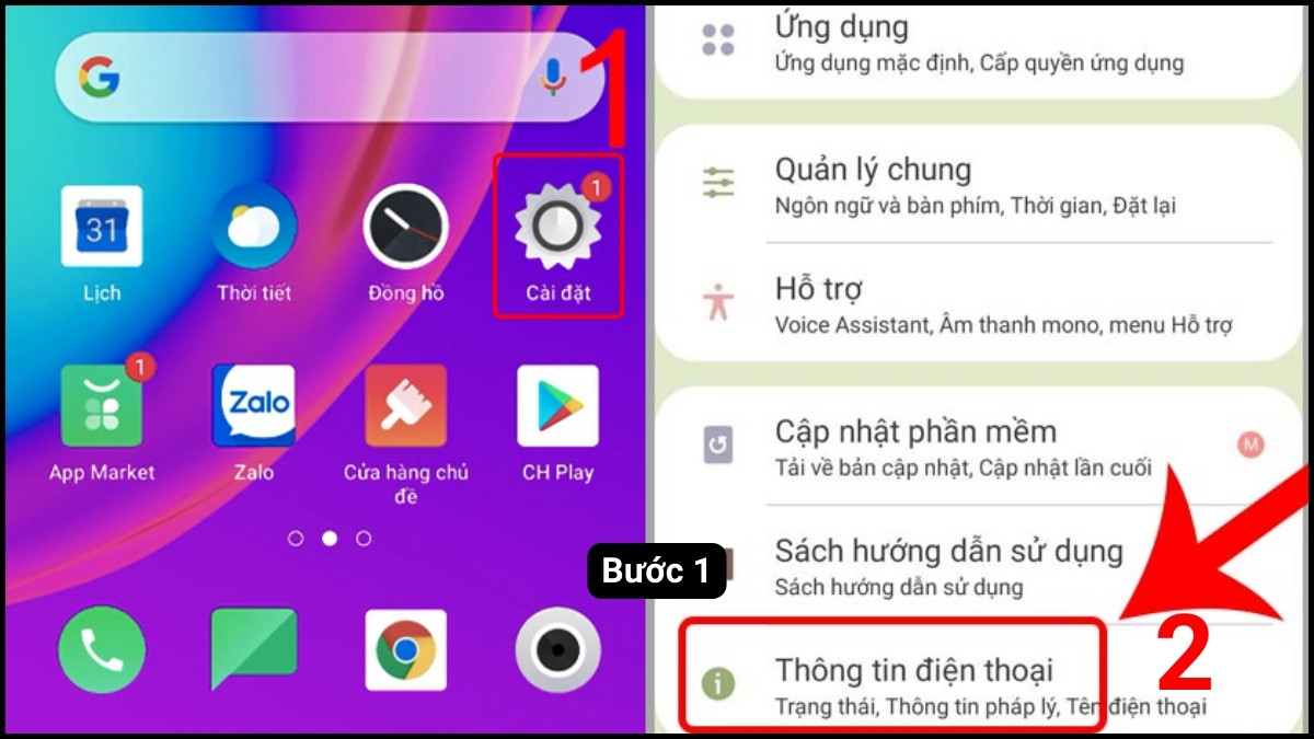 Bật chế độ gỡ lỗi USB trên OPPO bước 1