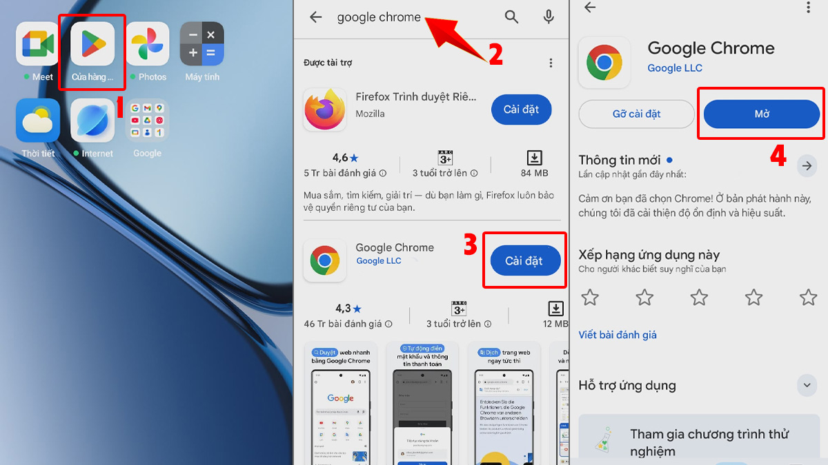 Tải xuống Google Chrome cho Android