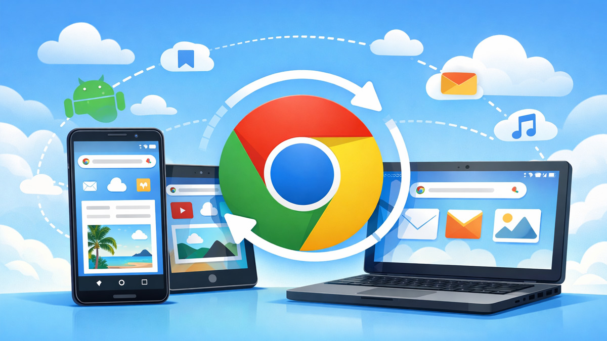Tính năng thông minh trên Google Chrome cho Android - Đồng bộ hóa trên nhiều thiết bị
