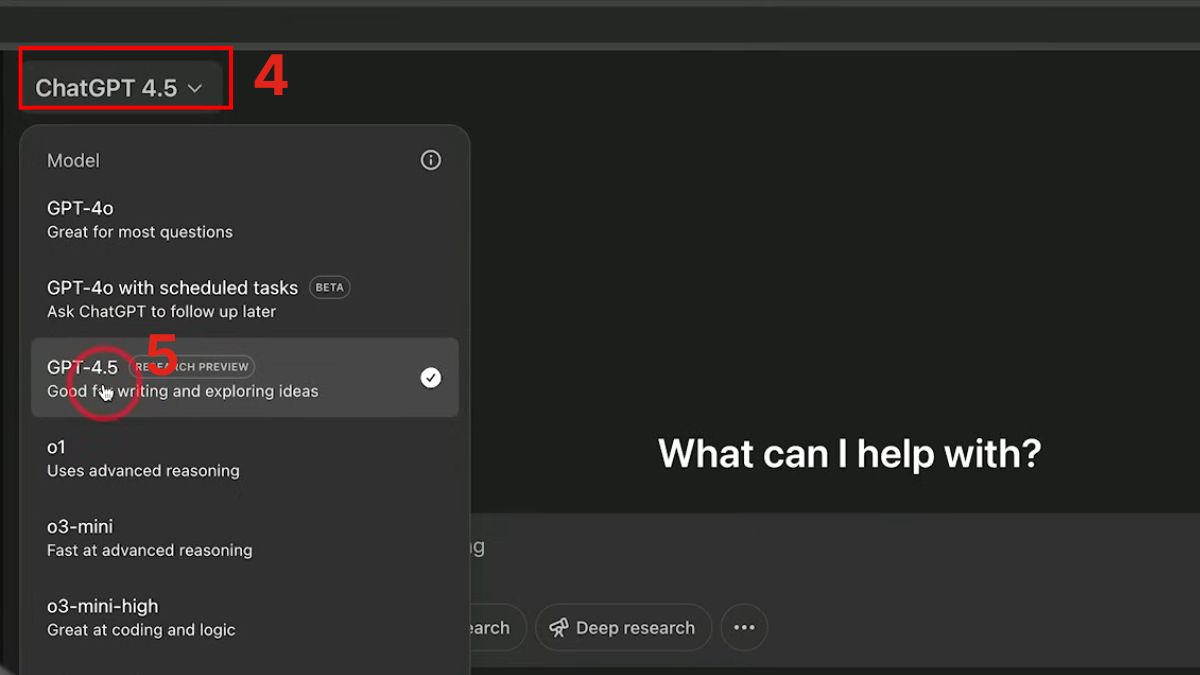 Đăng nhập ChatGPT 4.5 bước 2