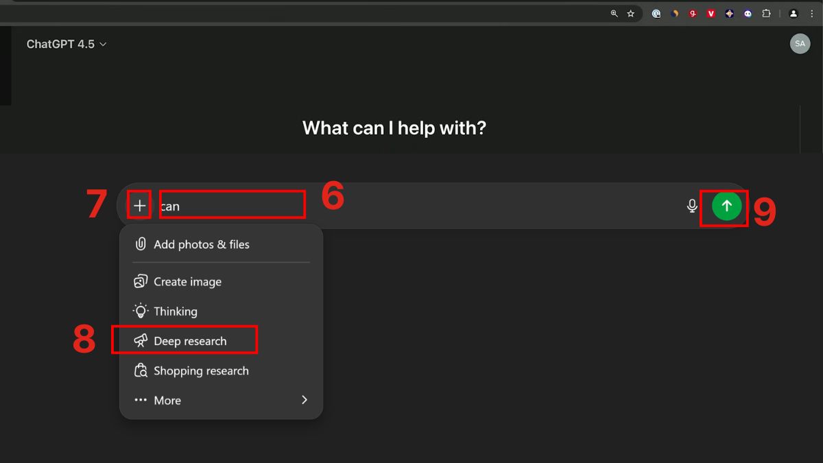 Sử dụng ChatGPT-4.5