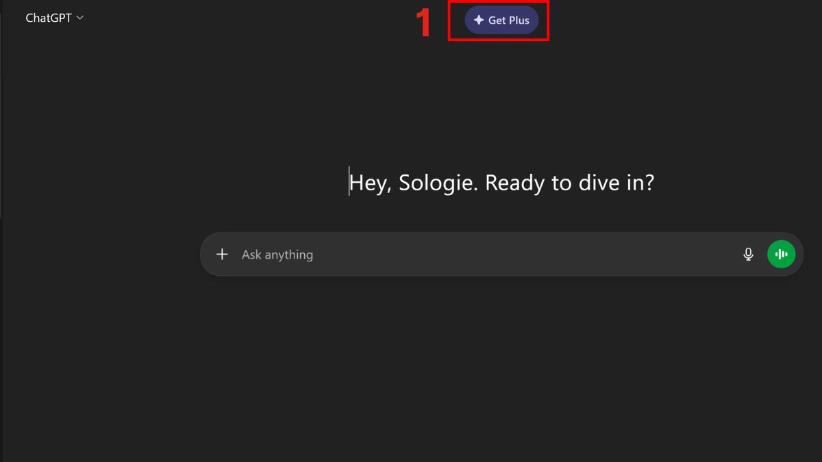 Đăng nhập GPT-4.5 qua gói cao cấp bước 1