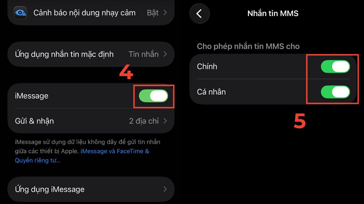 Khắc phục lỗi gửi ảnh qua tin nhắn SMS không được trên iPhone - Kiểm tra cài đặt MMS bước 2