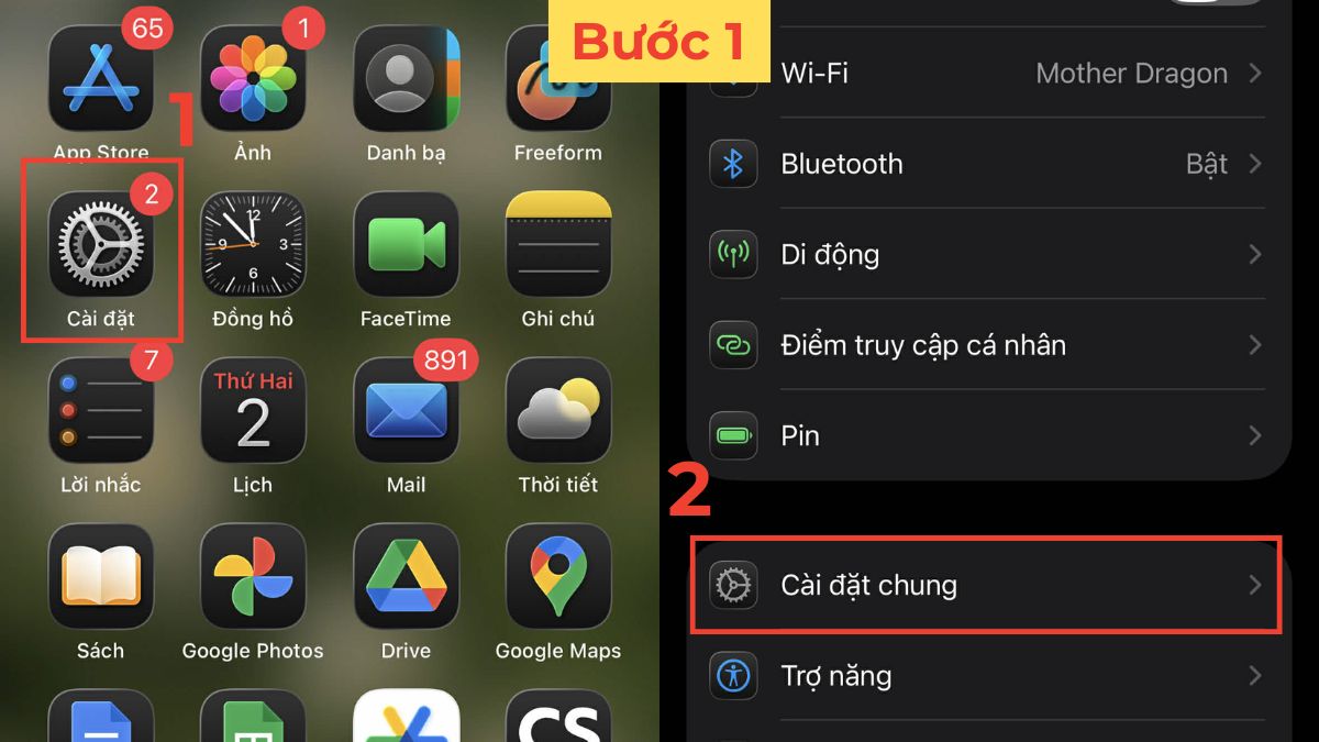 Khắc phục lỗi gửi ảnh qua tin nhắn SMS không được trên iPhone - Đặt lại cài đặt mạng bước 1