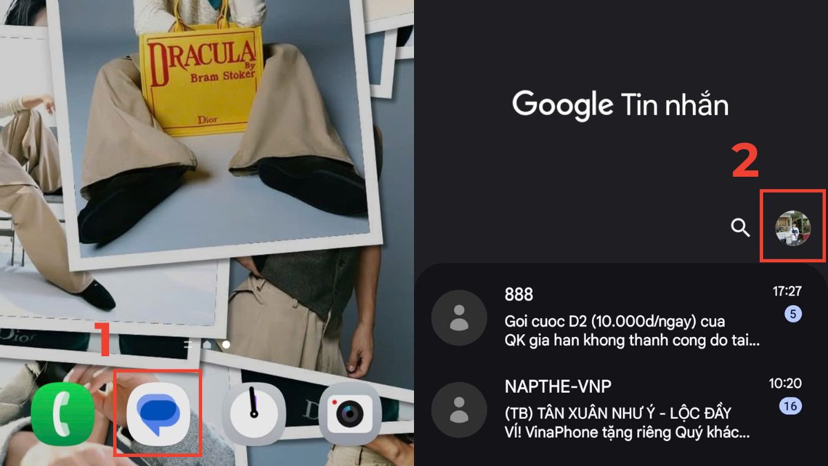 Khắc phục lỗi gửi ảnh qua tin nhắn SMS không được trên Android - Kích hoạt tin nhắn đa phương tiện bước 1