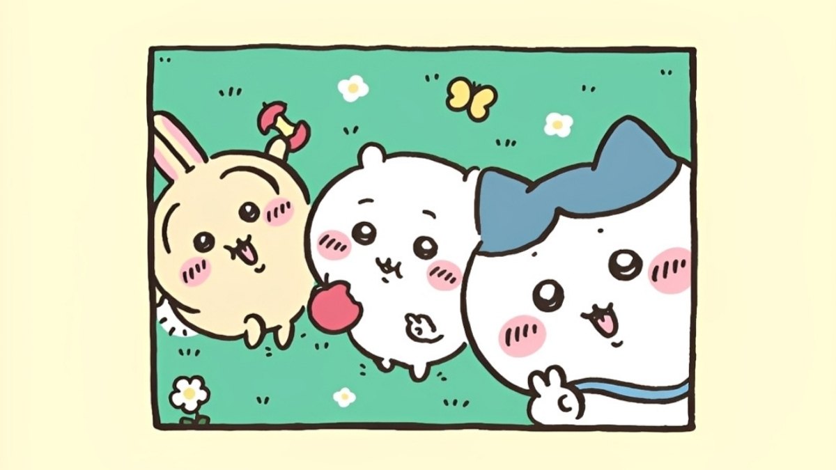 Hình nền Chiikawa cùng chụp ảnh