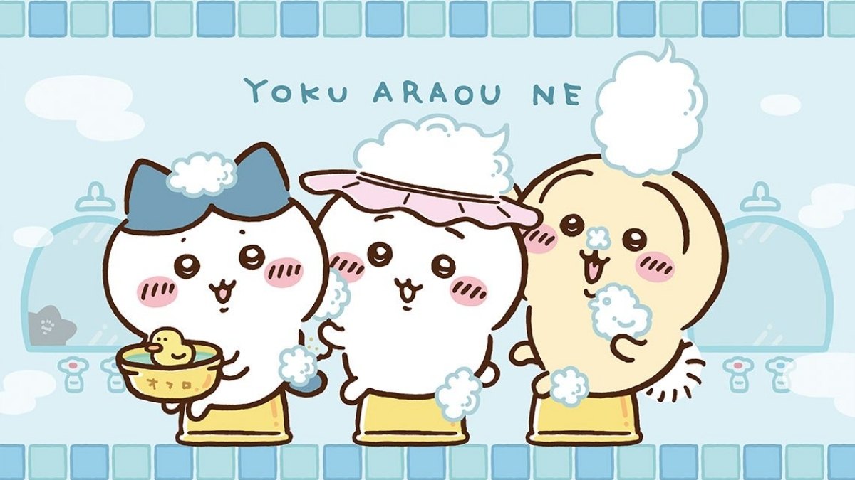 Hình nền Chiikawa tone xanh