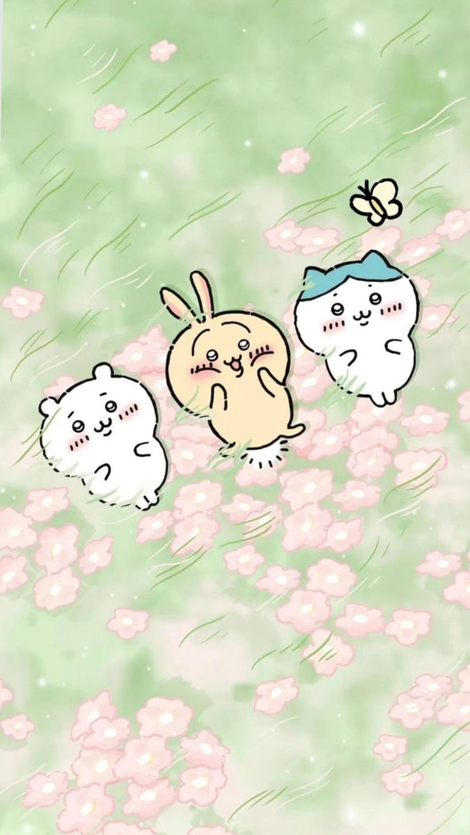 Hình nền Chiikawa nằm thong thả