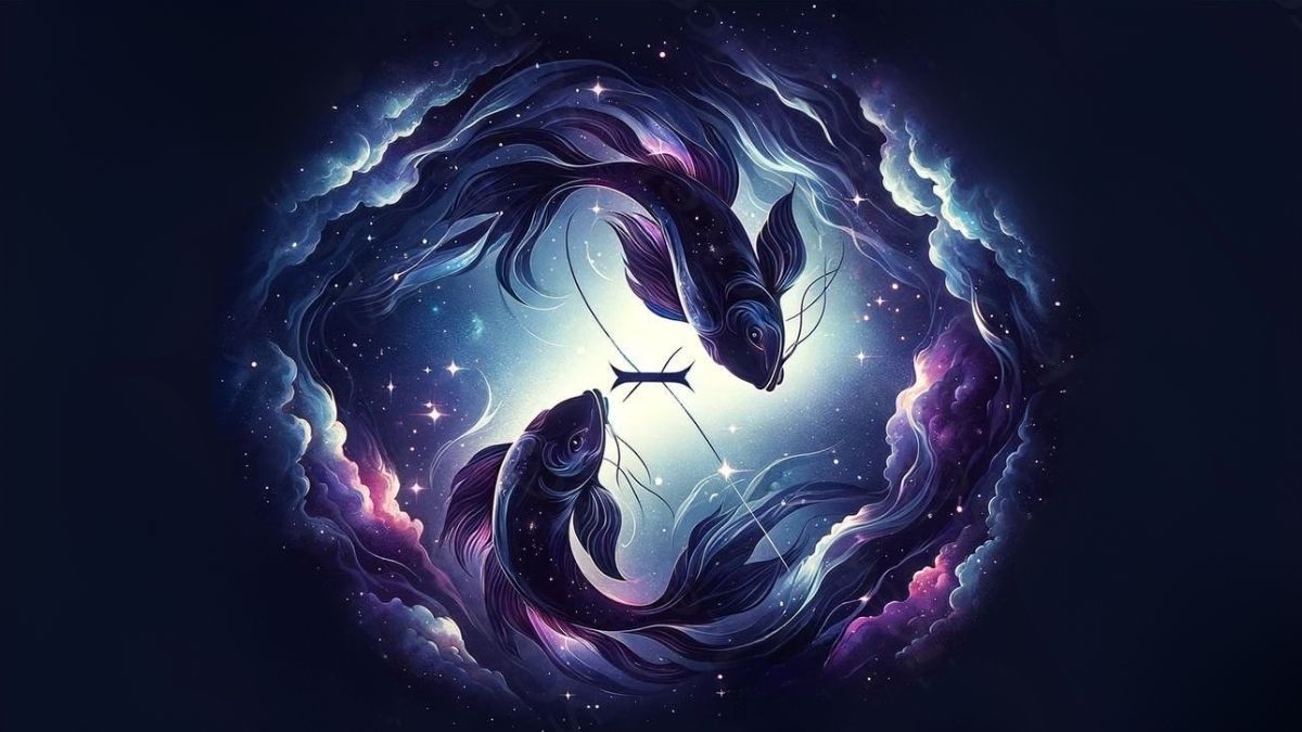 Hình nền cung Song Ngư và ngân hà