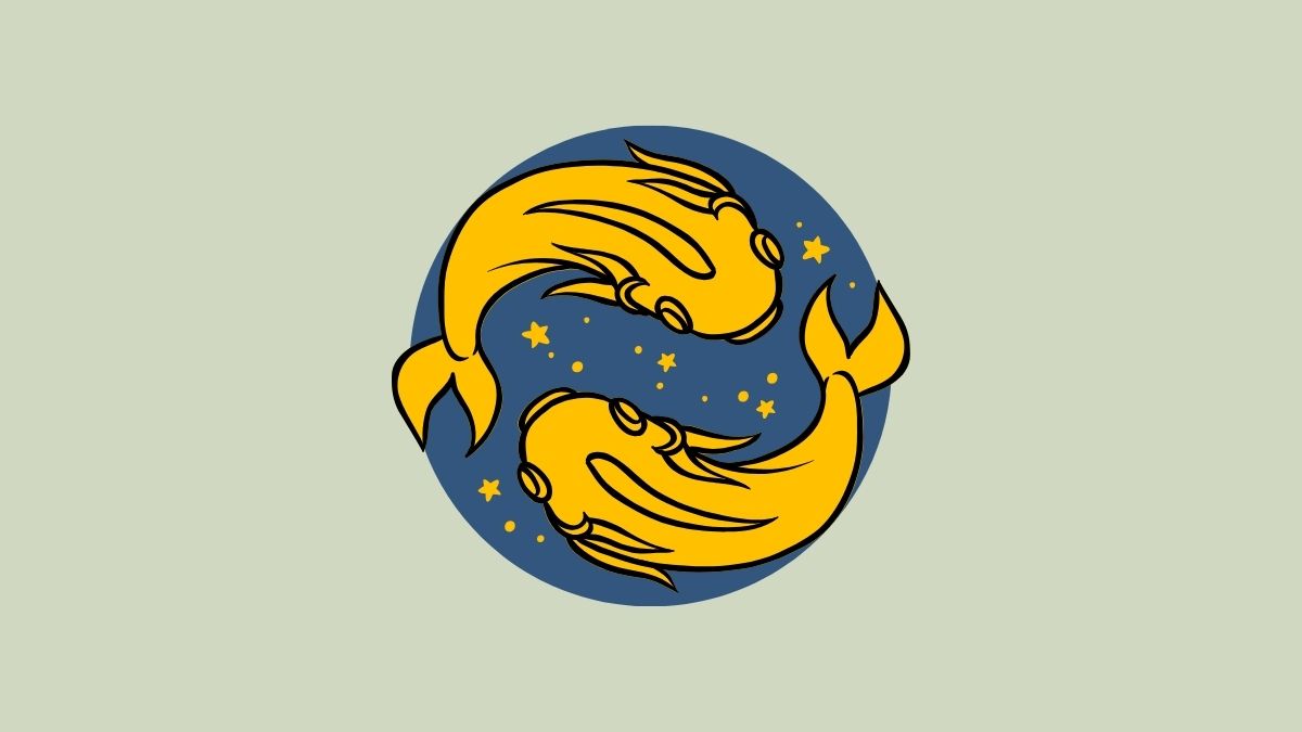 Hình nền cung Song Ngư đẹp nền xanh