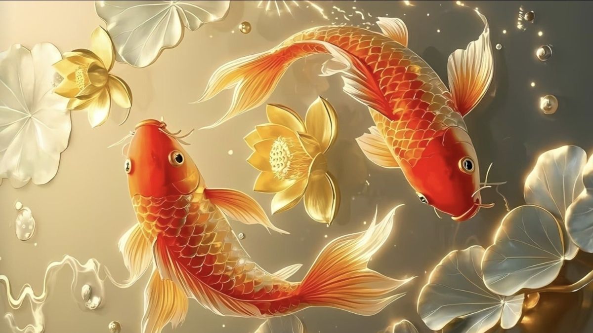 Hình nền cung Song Ngư cá chép