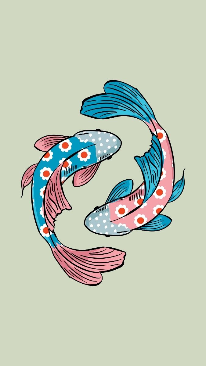 Hình nền cung Song Ngư đáng yêu, gần gũi