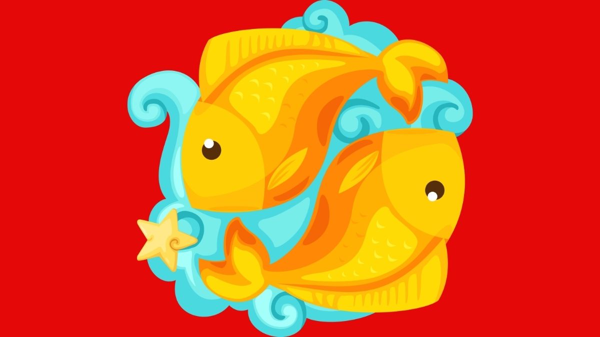 Hình nền cung Song Ngư cá chép vàng