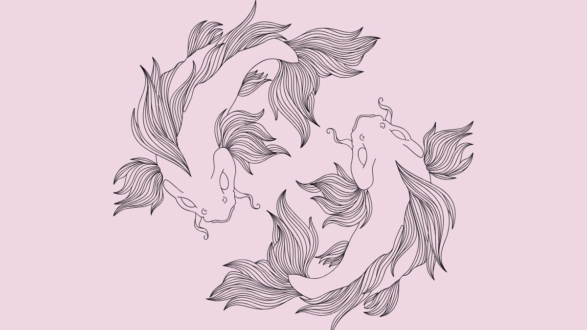 Hình nền cung Song Ngư dạng tranh vẽ