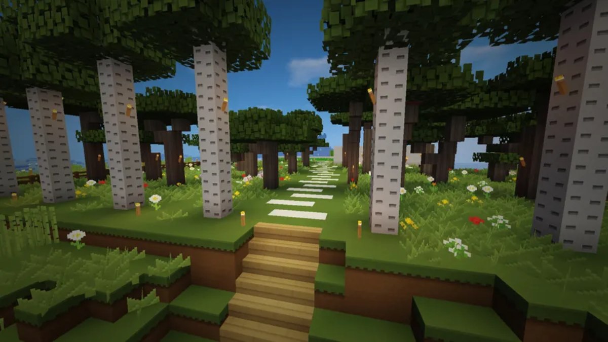 Hình nền Minecraft khu vườn