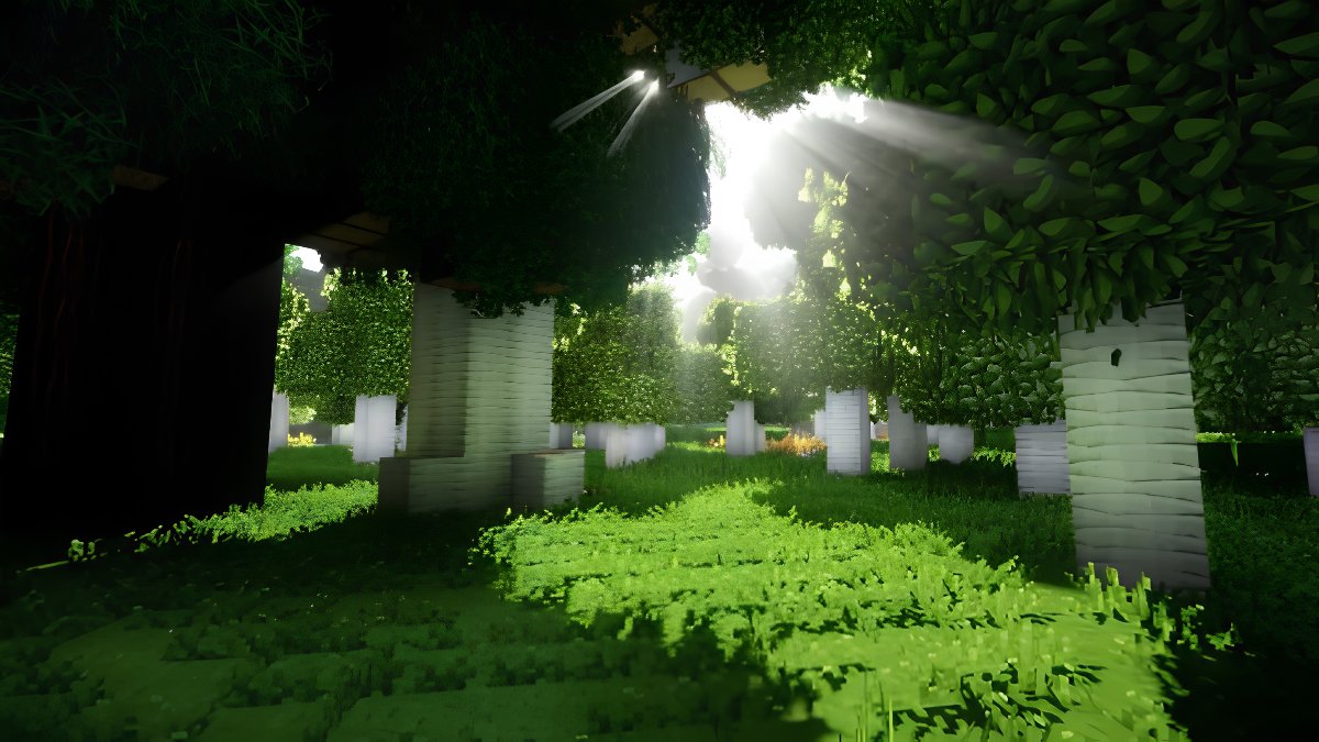 Hình nền Minecraft một góc trú ẩn bình yên trong rừng
