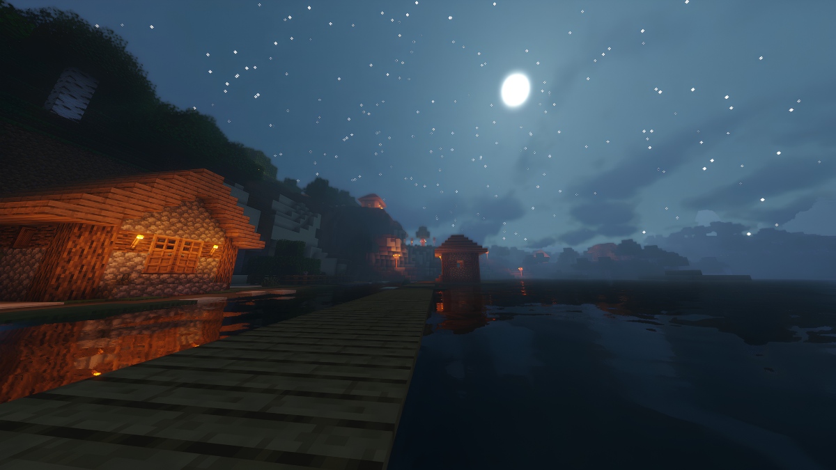 Hình nền Minecraft bầu trời đêm đẹp