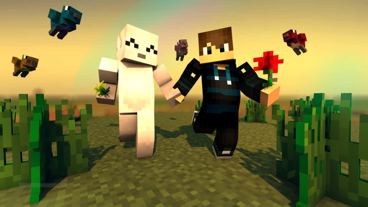 Hình nền Minecraft cute cho bạn nữ
