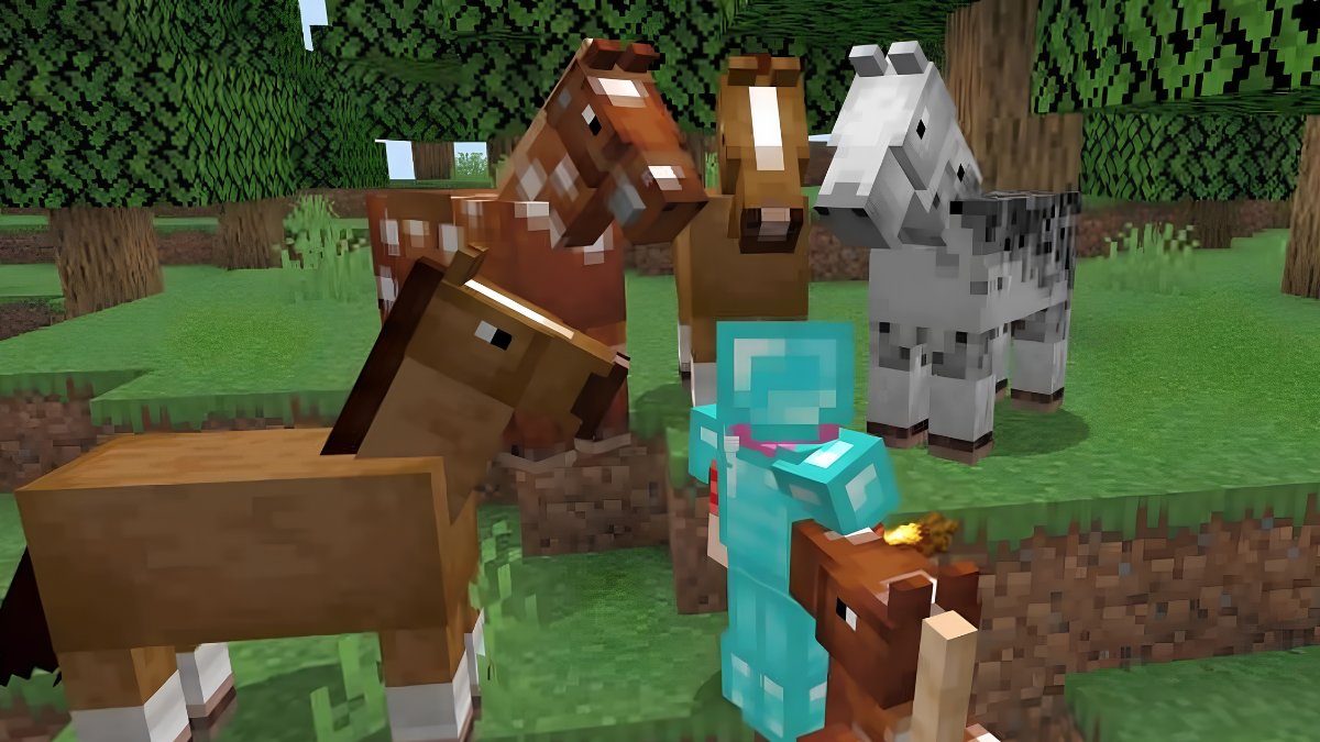 Hình nền Minecraft những chú ngựa