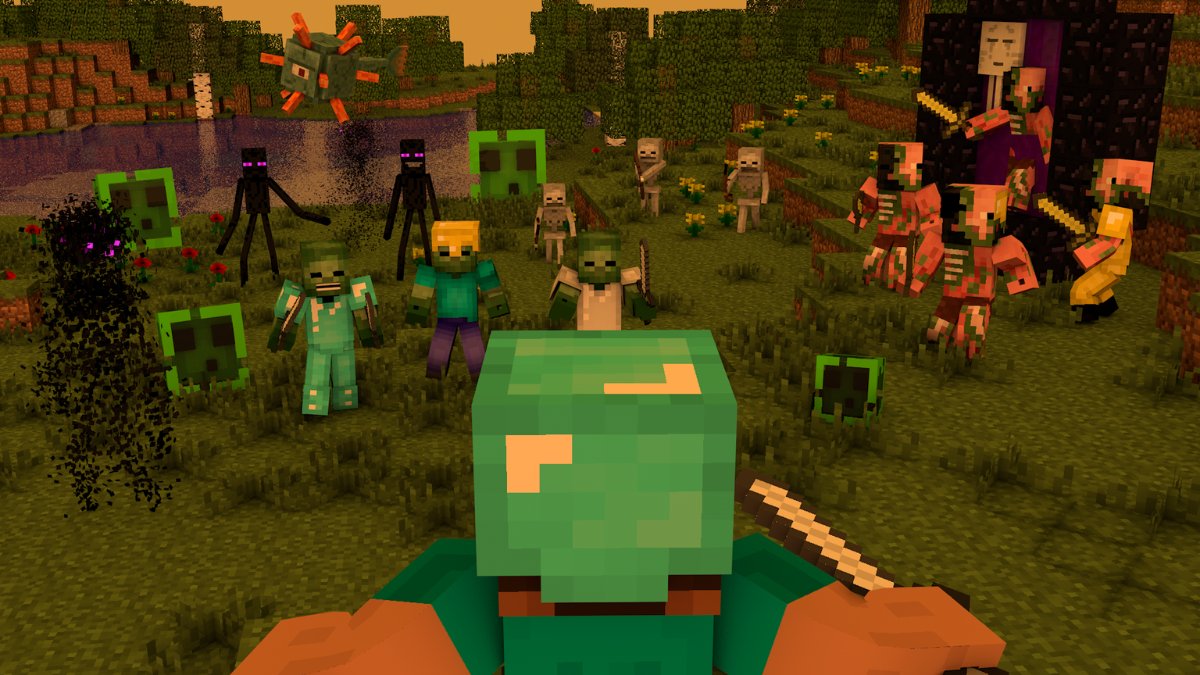 Mẫu hình nền Minecraft ngầu đầy mạnh mẽ