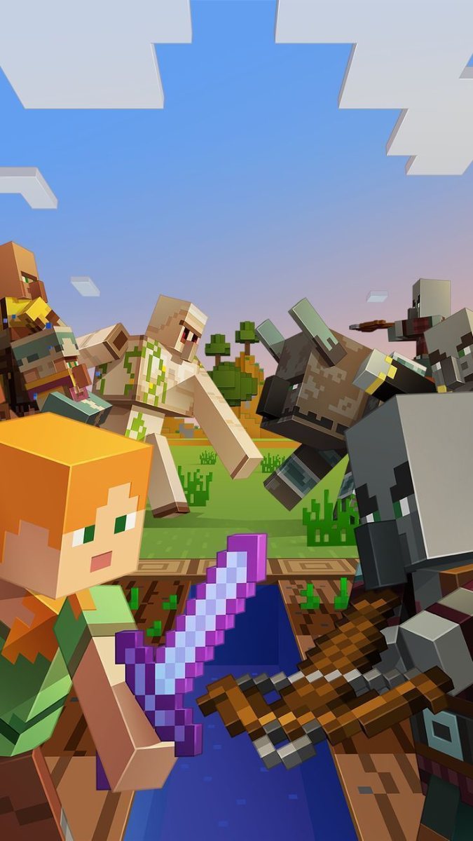 Hình nền Minecraft đấu nhau