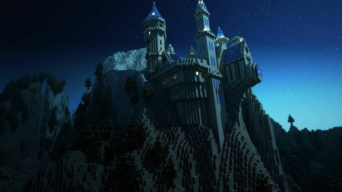 Hình nền Minecraft trời đêm ấn tượng