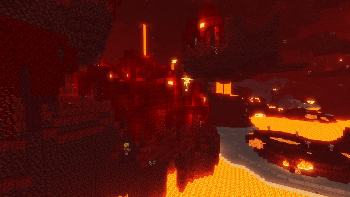 Hình nền Minecraft rực đỏ độc đáo