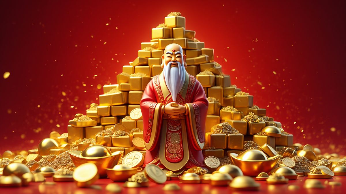 Hình nền ông thần tài may mắn cho máy tính