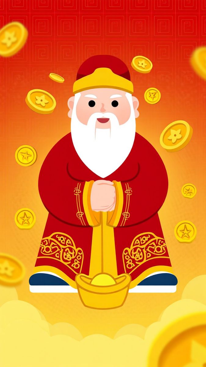 Hình nền Ông Thần Tài may mắn