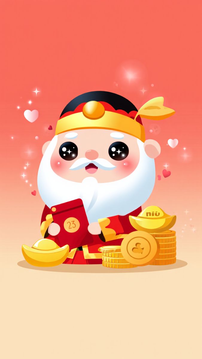 Hình nền Ông Thần Tài đáng yêu