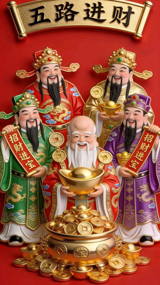 Hình nền Ông Thần Tài may mắn, cát tường