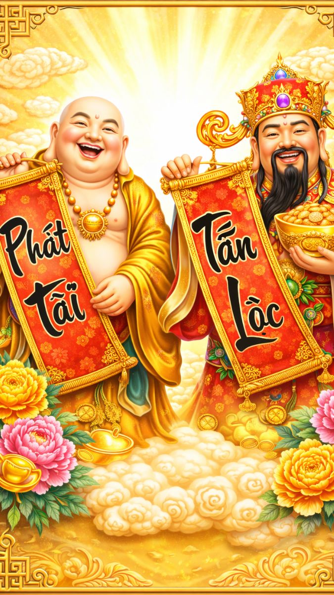 Hình nền Ông Thần Tài tấn tài tấn lộc