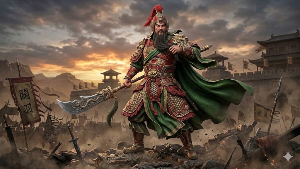Hình nền Quan Công 3D tại chiến trường
