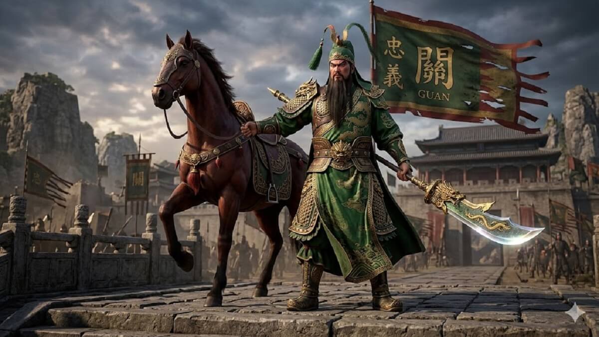 Hình nền Quan Công 3D oai vệ