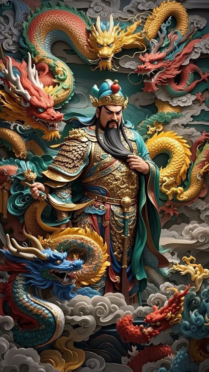 Hình nền Quan Công 3D cho điện thoại
