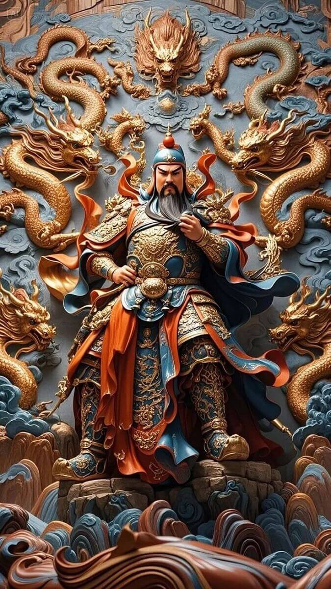 Hình nền Quan Công 3D ấn tượng